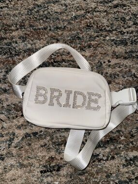 Bride Beaded Belt Bag for Wedding, Bachelorette, Bridal Shower